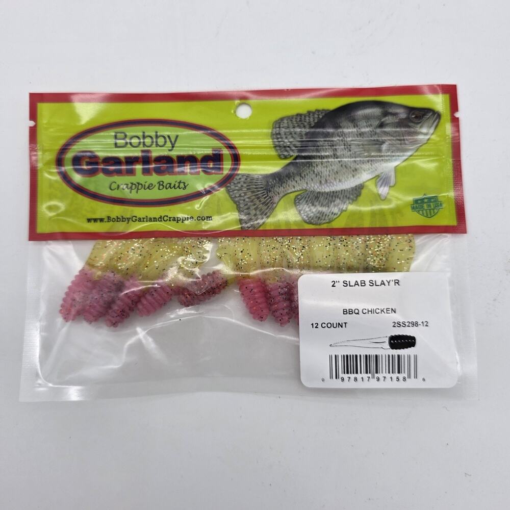 Bobby Garland 2” Slab Slay’R BBQ Chicken Crappie Baits Lot of 6 New